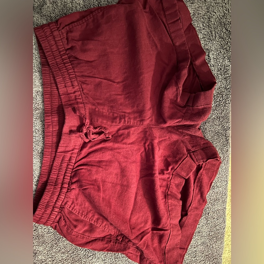 Maroon Cloth Shorts